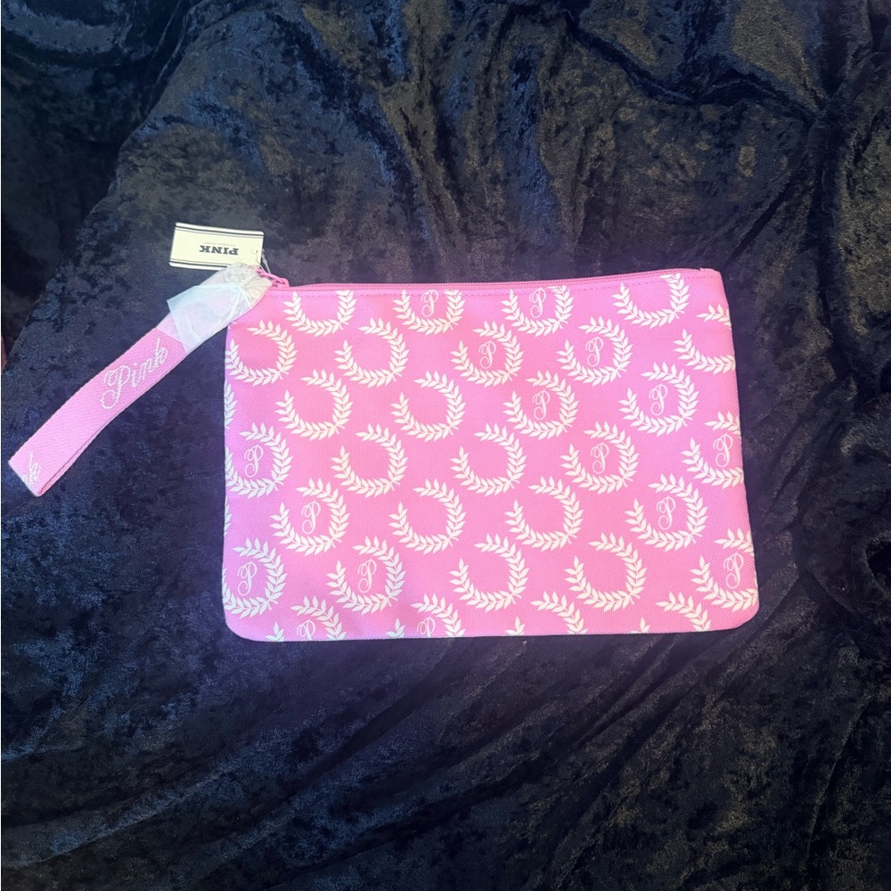 Victoria's Secret Pink Laurel Print Cosmetic Pouch